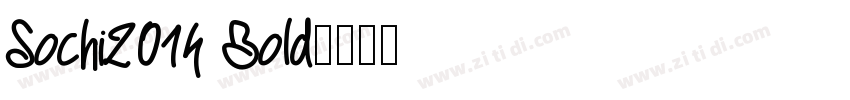 Sochi2014 Bold字体转换